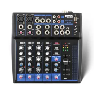 Gemini Sound GEM-08USB: Compact 8 Channel Bluetooth Mixer with Customizable Sound and Ultra-Low Noise Analog Mixer