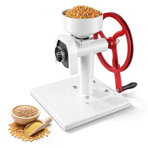 Manual Grain Mill With Flywheel And Hand Crank, Heavy-Duty Carbon Steel Wheat Grinder With Adjustable Fineness And Large 0.53 Gallon Hopper, Suitable For Grains, Spices, Coffee Beans, Nuts, Seeds, And More At Home