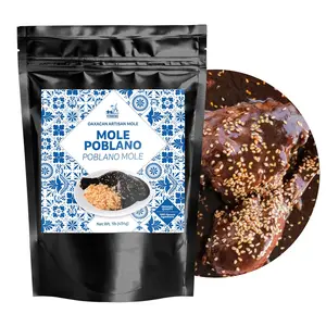 Yerbero - Authentic Gourmet Mole Poblano 1.1 Lb (455gr) | Artisan Poblano Mole Paste | Premium Quality Ingredients, All Natural, No GMO´s, No Additives, Hand Made. Imported From Puebla Mexico.