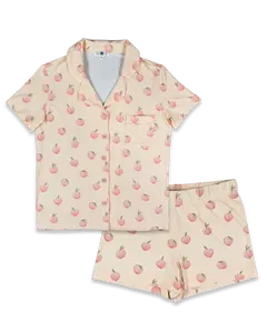 Womens PJ's Short Sleeve (Peachy)