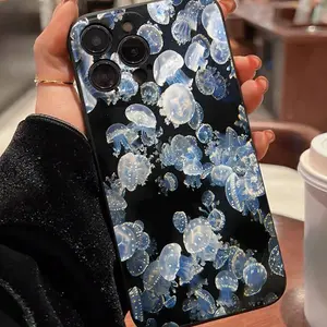Jellyfish Pattern Phone Case, Decorative Phone Protector Cover, Phone Accessories Compatible with iPhone 17 16 Pro Max/Pro/Plus, Casing