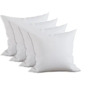 Elegant Comfort Pillow Insert Set - Poly-Cotton Shell - 16x36 - Siliconized Fiber - White - 6 Pack