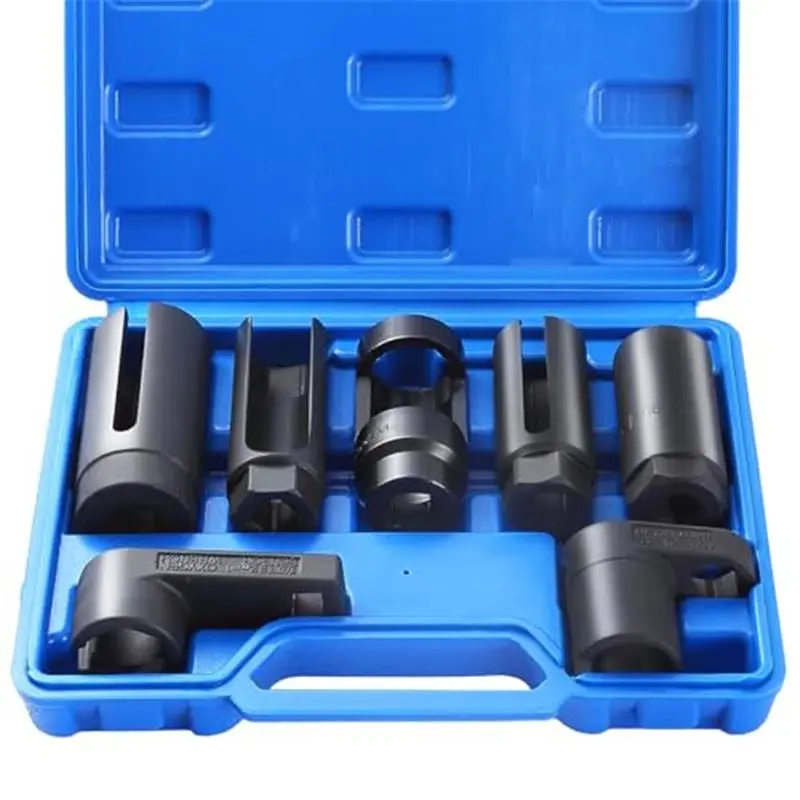 O2 Socket Set 7PCS Oxygen Sensor Socket Set 22 27 29mm Blue Tool Kit - TikTok Shop