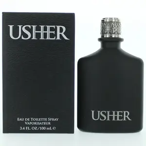 Usher Eau de Toilette for Men, Fresh Cologne with Woody and Musk Notes, Modern Men's Fragrance Spray, 3.4 oz