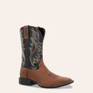 Durango Men’s Dark Brown & Black Shylo Wide Square Toe Cowboy Boots