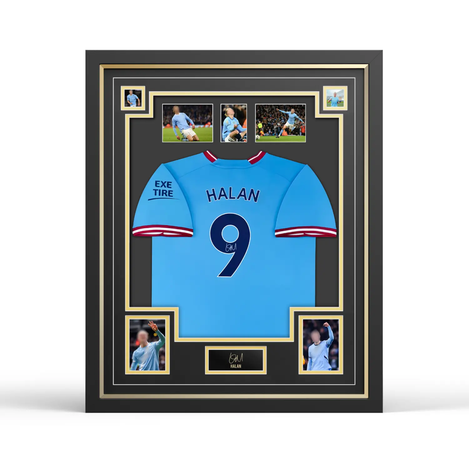 Oversized Professional Jersey Display Frame, 28.3"x34.6"Premium Wooden Jersey Shadow Box with 8 Photo Openings, Museum-Grade Mat, Large Jersey Frame Display Case for Football Basketball Baseball Soccer Jersey Storage & Keepsake Gift