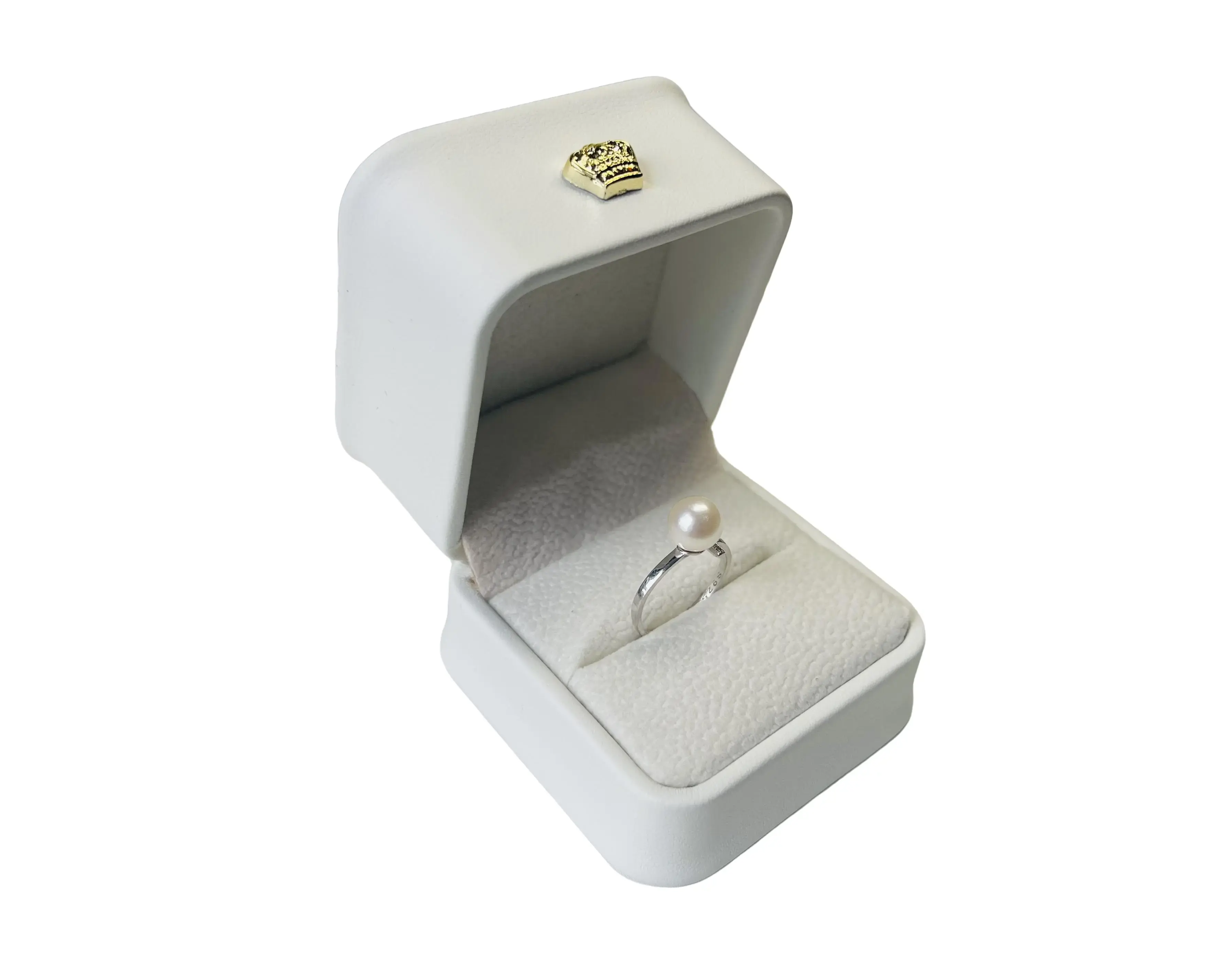 P&Love Luxurious White PU Leather Jewelry Ring Gift Box: The Perfect Choice for Proposals and Engagements Organiser Fitting
