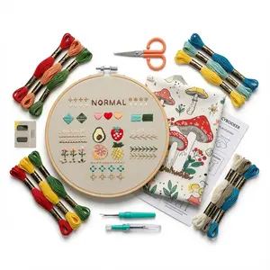 Complete Beginner Embroidery Kit – 38 Stitch Learning Set with 4 Skill Levels, Instruction Book, Video Tutorials & Full Accessories | DIY Craft Gift for Adults, Teens & Hobby Beginners