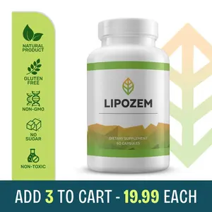 Lipozem -100% Natural -2 Caps/Day Advanced BHB Formula -Healthcare Supplement