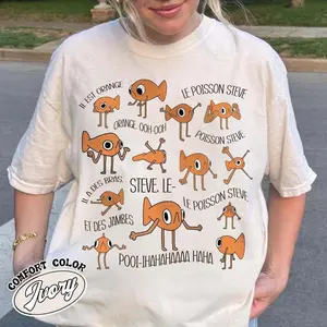 Le Poisson Steve Shirt,il est orange Steve Shirt,Funny Le Poisson Steve Shirt,Funny Meme t shirt, Viral Meme Tiktok Shirt,Orange TikTok Fish v1