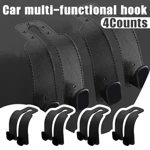 4 Counts Car Seat Back Storage Hook, it is a hidden multi-functional accessory that adds convenience to your driving experience without sacrificing elegance