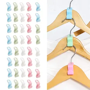 40 PCS Space Saving Hanger - Clothes Connector Hooks, Stacking Space Saver, Plastic Closet Organizers and Storage Extender for Heavy Duty Cascading Connection house