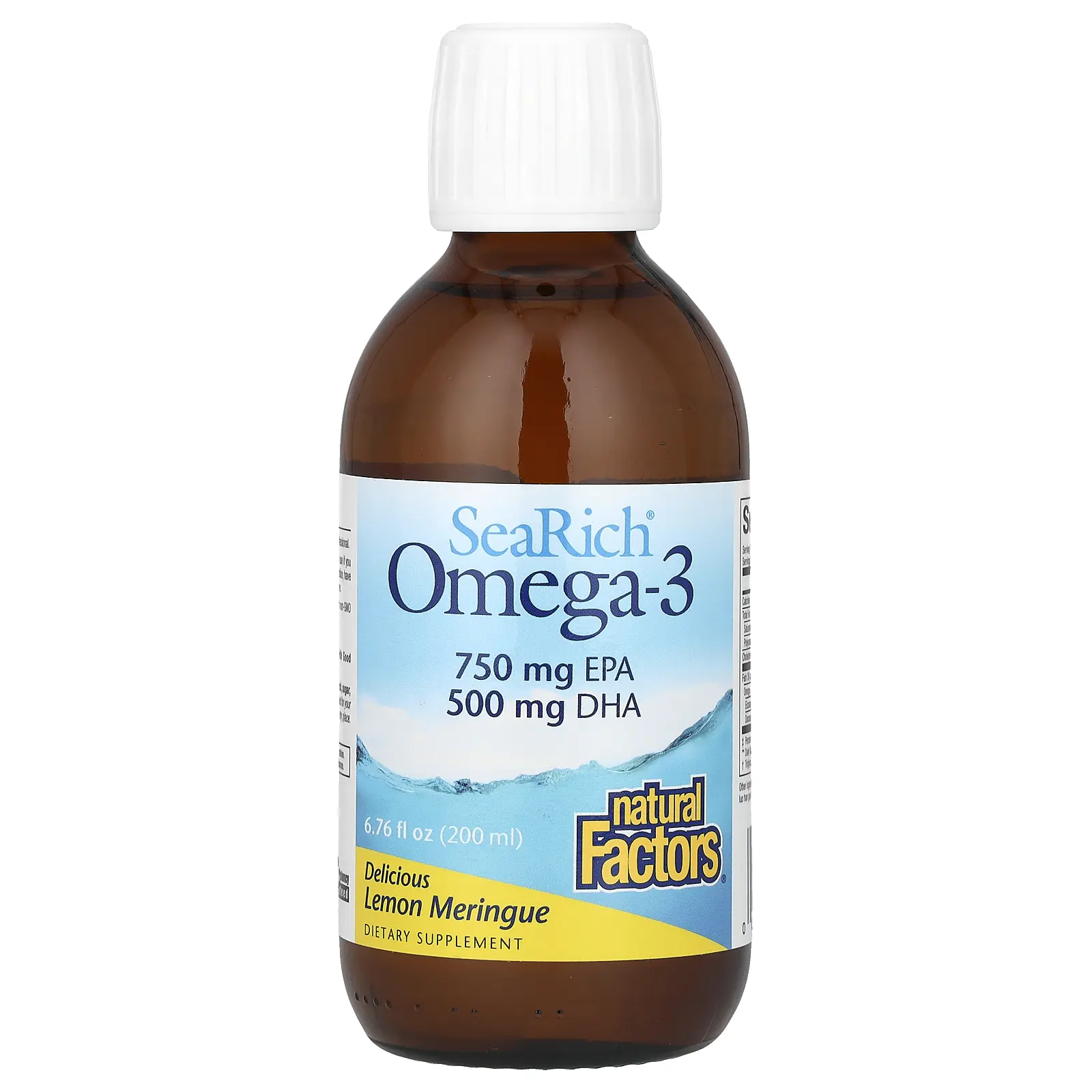 Natural Factors SeaRich® Omega-3, Delicious Lemon Meringue, 6.76 fl oz (200 ml)