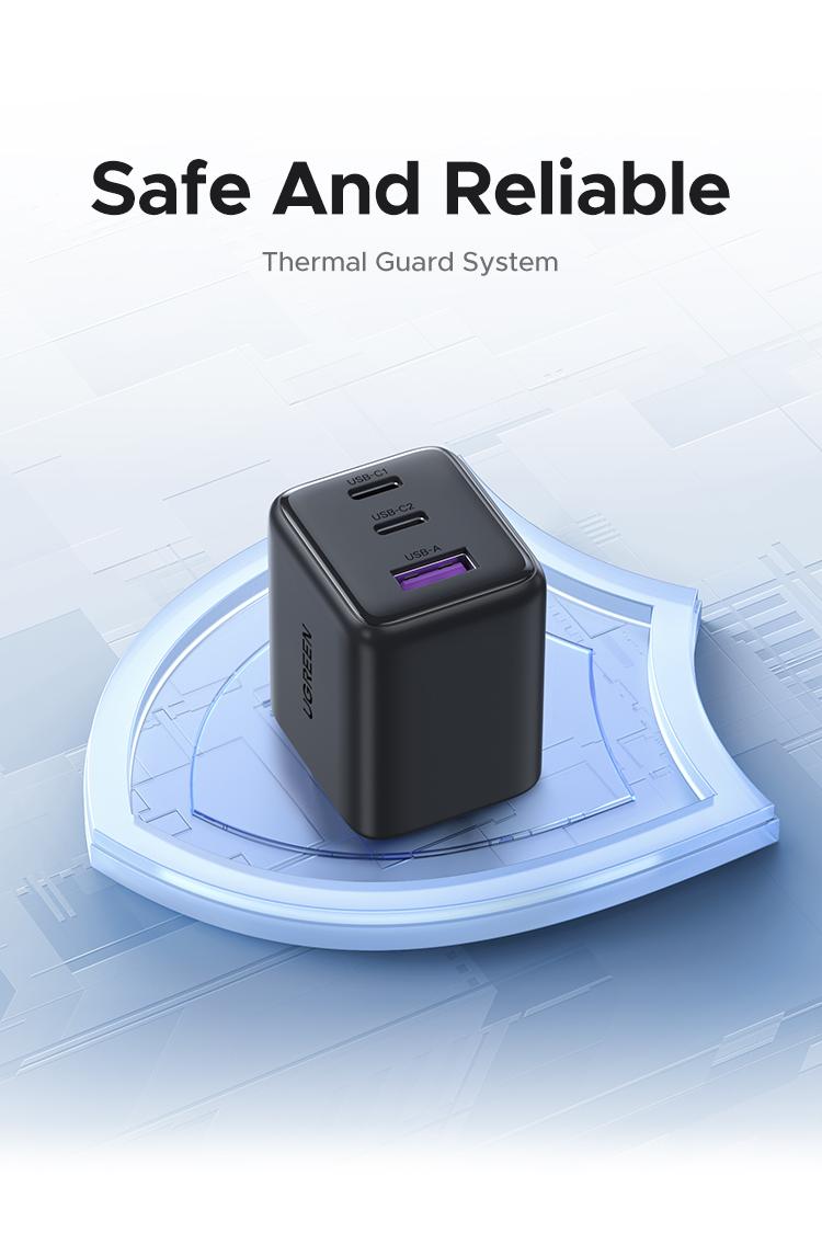 UGREEN 30W 2C1A/20W 1C1A GaN PPS Compact Fast Wall Charger Block USB-C Power Adapter for iPhone Galaxy S25/S24/S23 with Free Gift US Plug 2 USB C + 1 USB A,TikTokShopHolidayHaul UGREEN 30W 2C1A/20W 1C1A GaN PPS Compact Fast Wall Charger Block USB-C Power Adapter for iPhone Galaxy S25/S24/S23 with Free Gift US Plug 2 USB C + 1 USB A,TikTokShopHolidayHaul