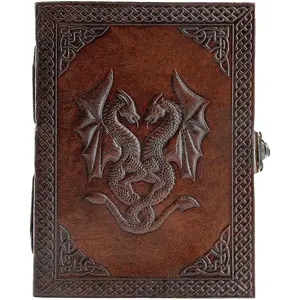 Double Dragon Journal | Writing Notebook Diary | Bound Daily Notepad for Men & Women Unlined Paper Medium, Writing pad for Artist, Sketch