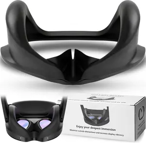 for Quest Pro Full Light Blocker, Facial Interface Magnetically attaches for VR Quest Pro Accessories