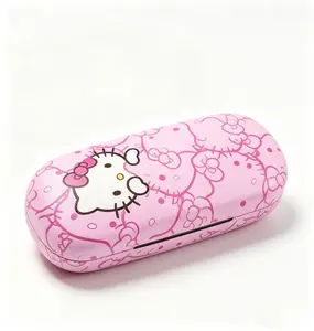 Sanrio Hello Kitty Pink Glasses Case with Decorative Pattern, Ideal for Storage and Ornaments, Home Supplies Box