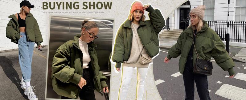 Arssm Women’s Cropped Quilted Jacket – Lightweight Zip-Up Winter Coat for Cozy Streetwear & Casual Cold Weather Outfits