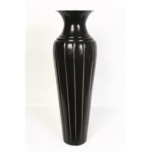 Decorative Embossed Metal Tall Floor Vase – 26 High – Iron