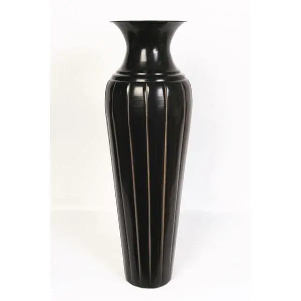 Decorative Embossed Metal Tall Floor Vase – 26 High – Iron Decorative Embossed Metal Tall Floor Vase – 26 High – Iron
