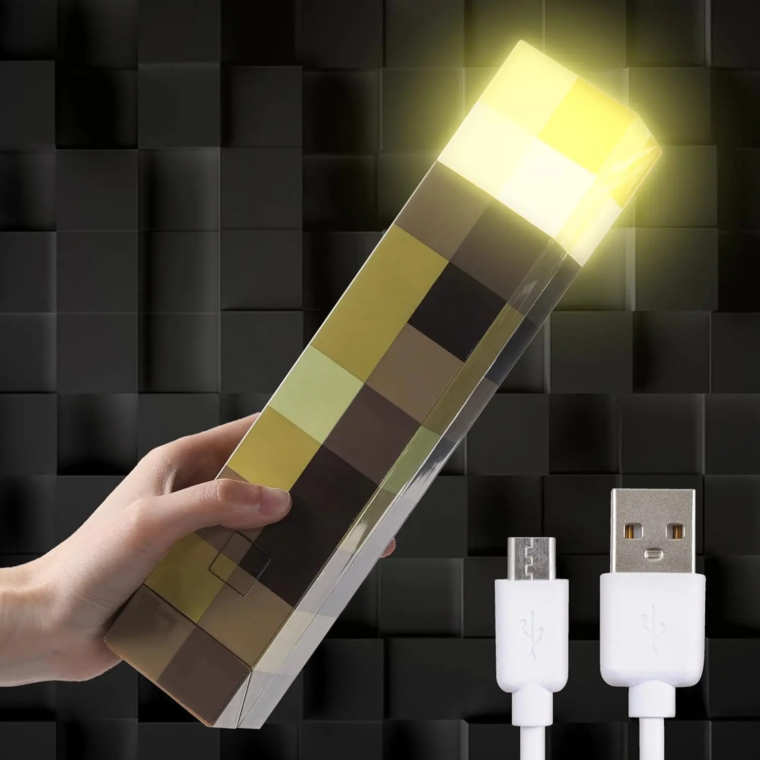 Glowing Wall Light Flashlight - USB Rechargeable Night Light, 4 Lights - Wall Mounted or Handheld LED Lighting, Kids Bedroom Decor