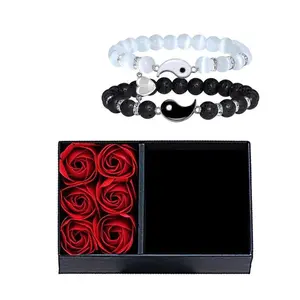 Yin Yang Design Beaded Bracelet, Fashion Women & Male Accessories As Gifts, Trendy Accessories for Party and Daily Life