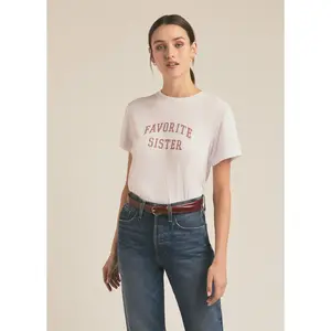 FAVORITE SISTER CROPPED COLLEGIATE TEE