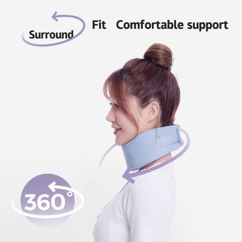 1 Pack Neck Support Adjustable Neck Support Cervical Sponge Neck Protector for Sleep Relief Neck Pain Breathable Neck Support