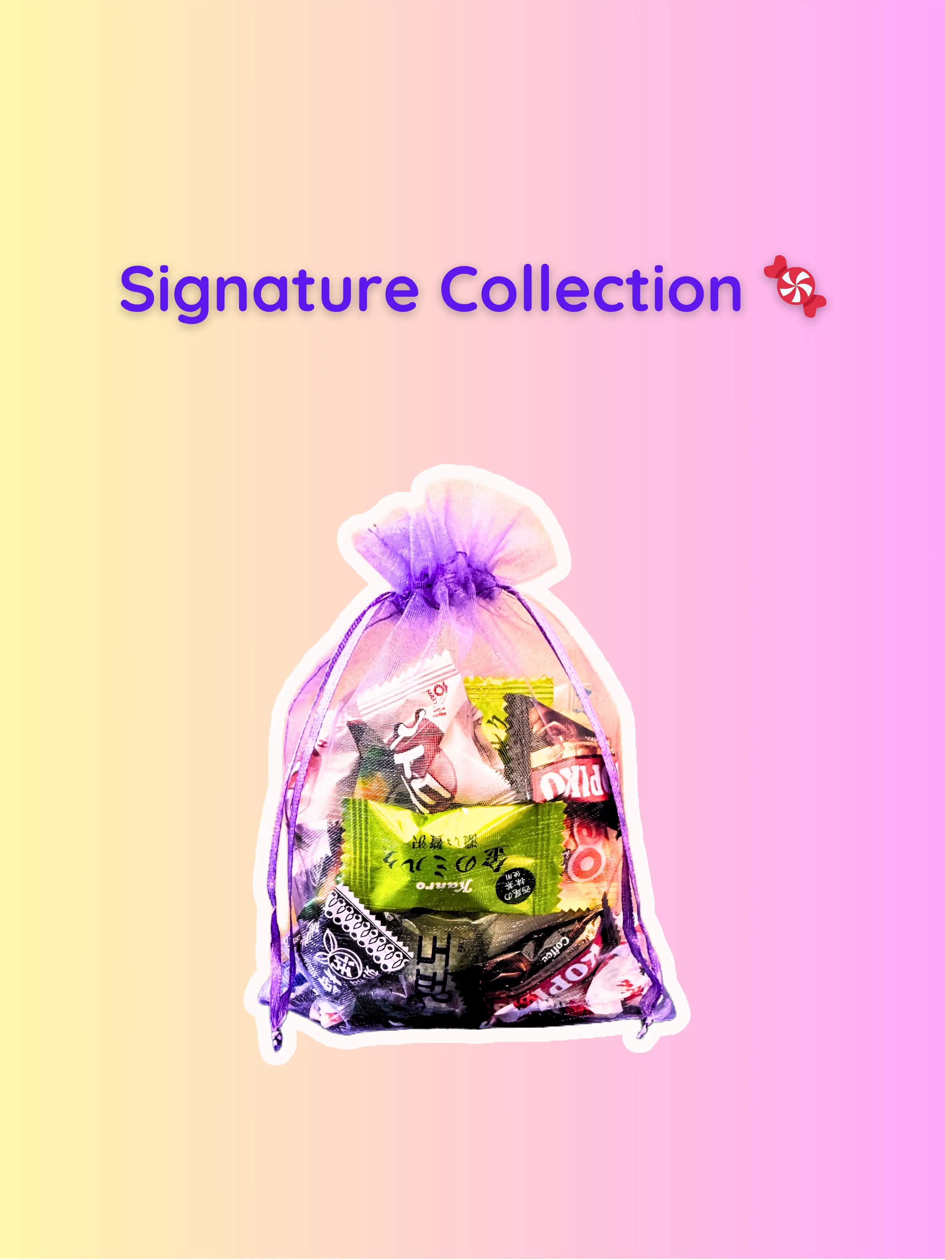 Premium Asian Candy Variety Pack - Exploration Gift Bag Candies - Signature Collection - 10 Premium Brands, 30 Pieces Total authentic treats from Japan, Korea, China & More - Snack, Sweet, bonbon bundle variety