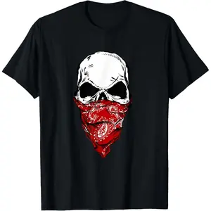 Skull and Bandanna Gangster T-Shirt T-Shirt