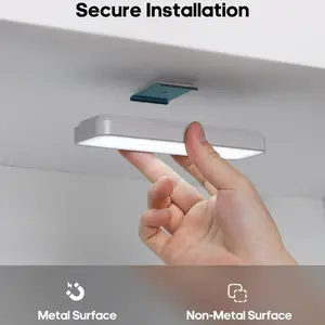 1 Pack Under Cabinet Lights, 6" LED Rechargeable Closet Lights with Remote, Motion Sensor Cordless Under Cabinet Lighting, Long-Lasting,Timer, Dimmable Light Indoor for Cabinets, Stair,Wardrobe, Modern Mood Lighting