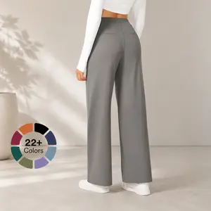 High Waisted Pocket Straight Leg Work Pants