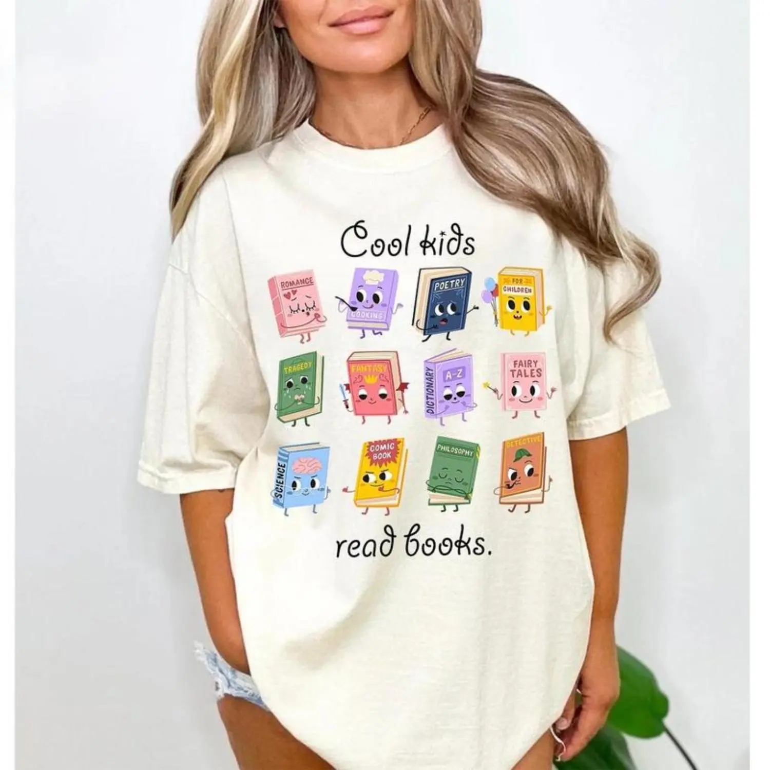 Cool Kids Read Books T Shirt for Students School Librarian Teacher Back to School Reading Teacher Tee Book Lover Gift