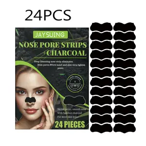 24pcs Gentle Blackhead Nose Patches, Nose Strips, Charcoal & Aloe Vera, Deep Cleaning, Tighten Pores, Unisex Skincare, Summer Blackhead Removal
