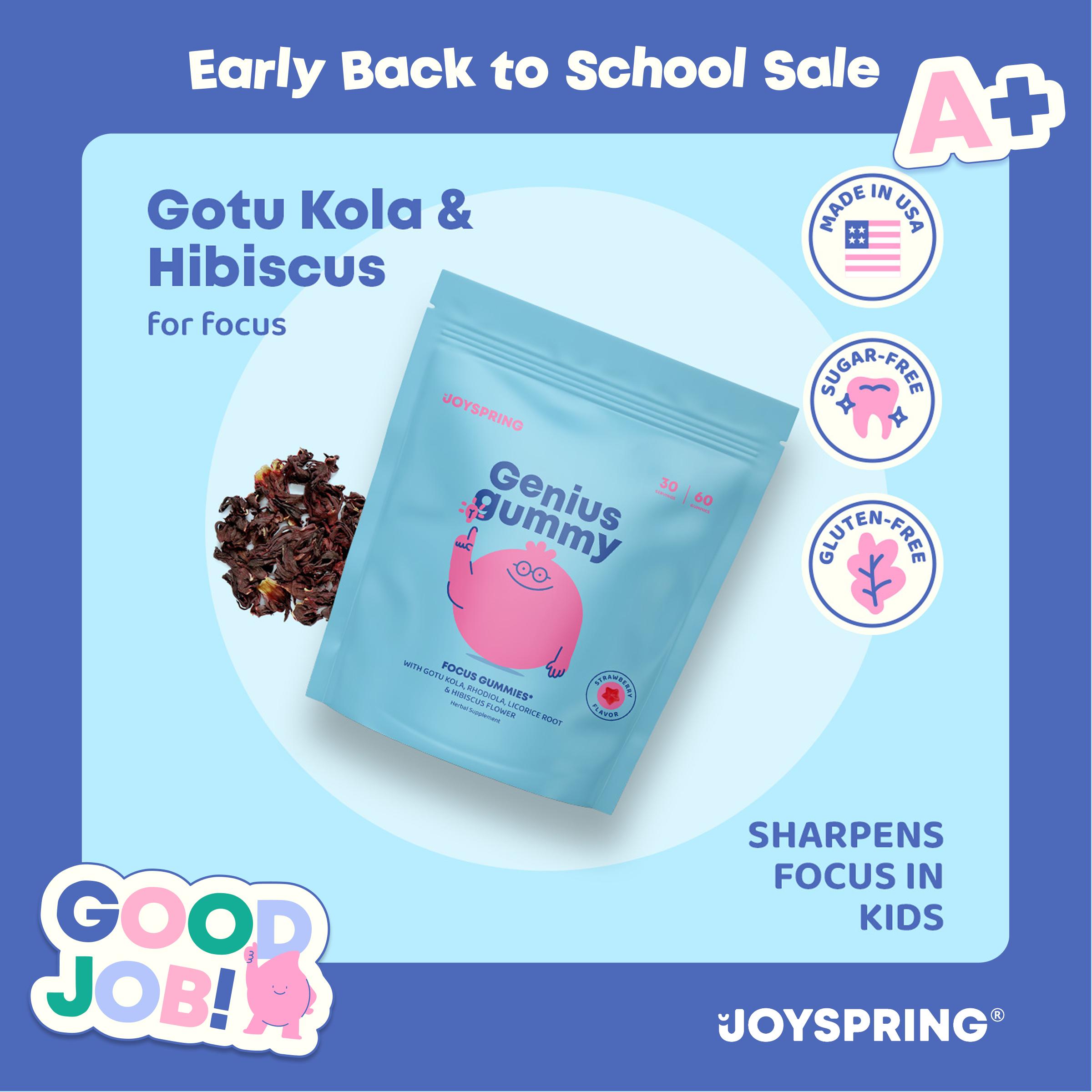 JoySpring Genius Gummies – Natural Ingredient Focus Gummies for a Calmer & More Focused Mind