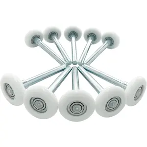 10Pack Quiet Garage Door Roller,Reinforced Dual Cage,White 2" 13 Ball Bearing 4" Stem,Reuse  Than 100,000 Cycles