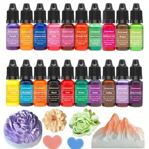 5/10/15/20 Color 10ML Candle Dye DIY Mold Coloring Handmade Craft Kit Resin Paint Soap Making Kit, Multi-Color Wax Dye Set for Crafting
