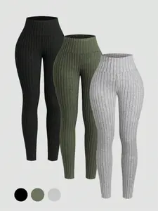 Elegant Warm Daily Commute Women's Solid Long Pants Set, European and American Fashion, Three-Piece Suit, Comfortable and Stylish