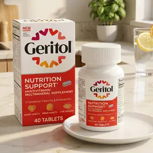 Geritol Multivitamin Supplement – 26 Essential Vitamins & Minerals with B-Vitamins, Vitamins C, D & E and Iron, Gluten-Free, Non-GMO, 40 Tablets
