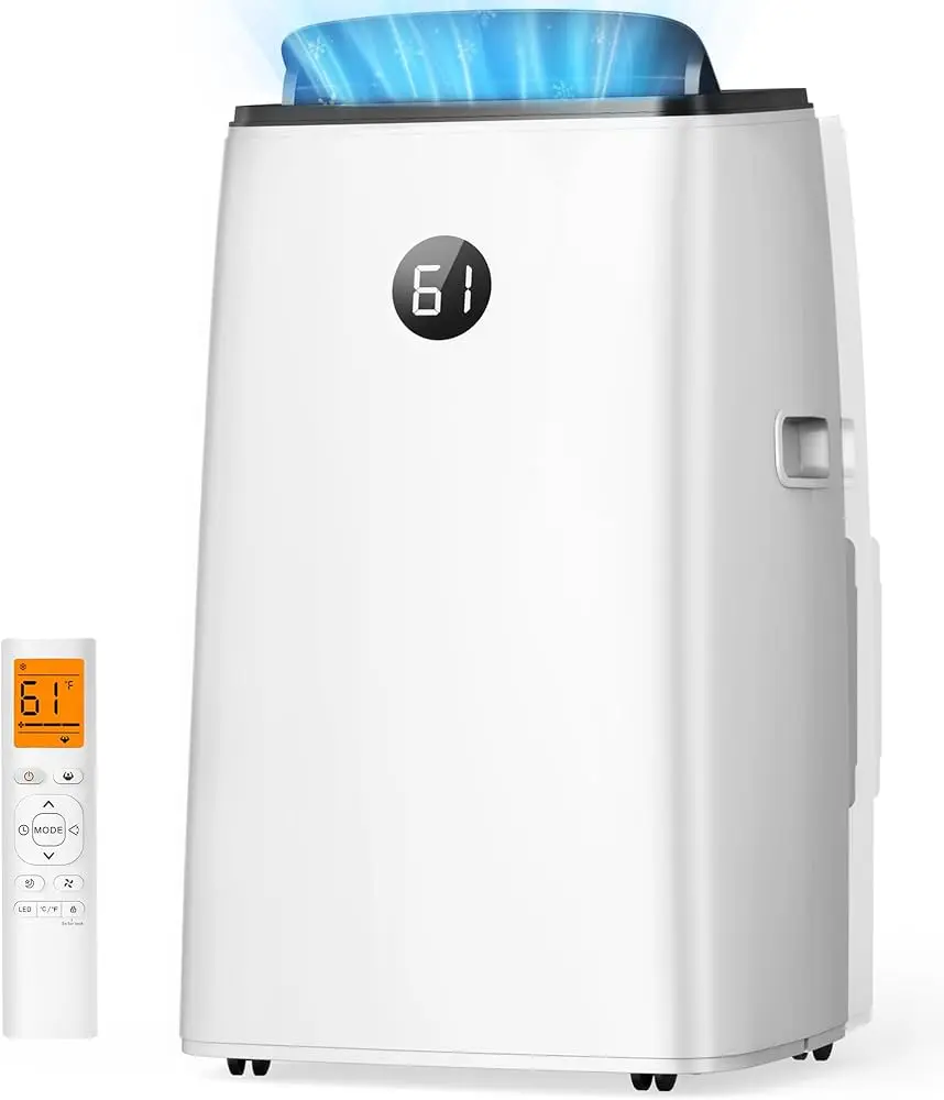 16000 BTU Inverter Portable Air Conditioner, Dual-Hose Portable AC for 800 sq. ft Large Rooms, 3-in-1 Self-Evaporating Unit with Fan, Dehumidifier, Quiet 42dB Sleep Mode, Auto Swing