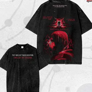 Vintage Washed Fan Gift Streetwear, Iron Lung Shirt, Indie Horror Game Graphic Tee, Y2K Grunge Oversized Heavyweight T-shirt SPO