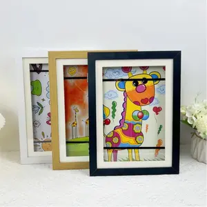 Magnetic Storage Frame with Corner Protection, Acrylic Art Frame, Wall-Mounted Floral Decor, Ideal for Home, School, Office