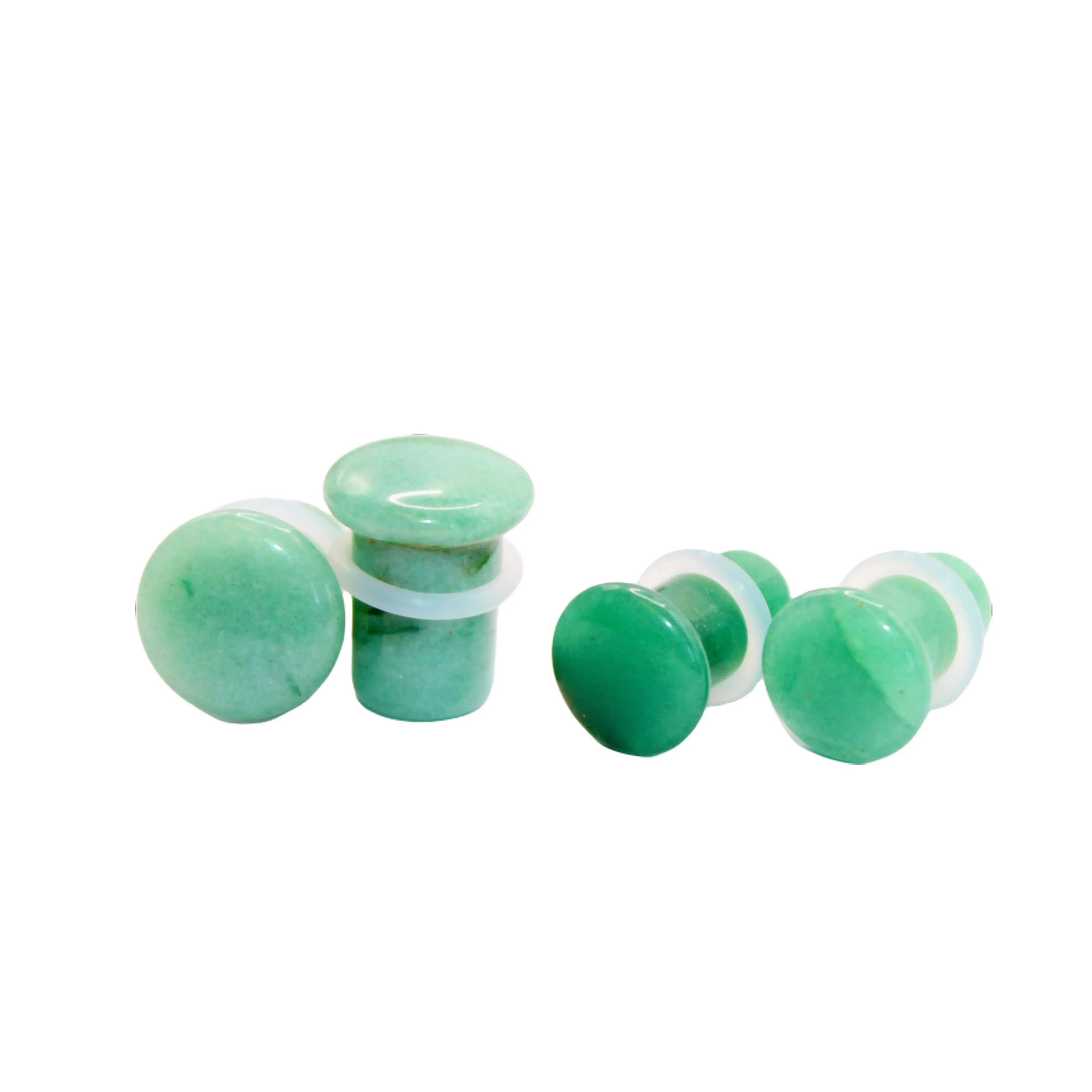 Aventurine Green Stone Single Flare for Gauged Ears