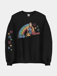 Stranger Things Crewneck Holly The Heroic Rainbow Shirt, Casual Unisex Vintage Retro, Fashion Cotton, Full Colors, Full Sizes, For Men, For Women M