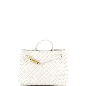 Pre-owned Bottega Veneta Leather Top Handle Bags Andiamo Top Handle Bag Intrecciato Nappa Small by Rebag