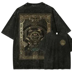 Bioshock Unisex Fit Washed T-Shirt 5 Bioshock Unisex Fit Washed T-Shirt 5