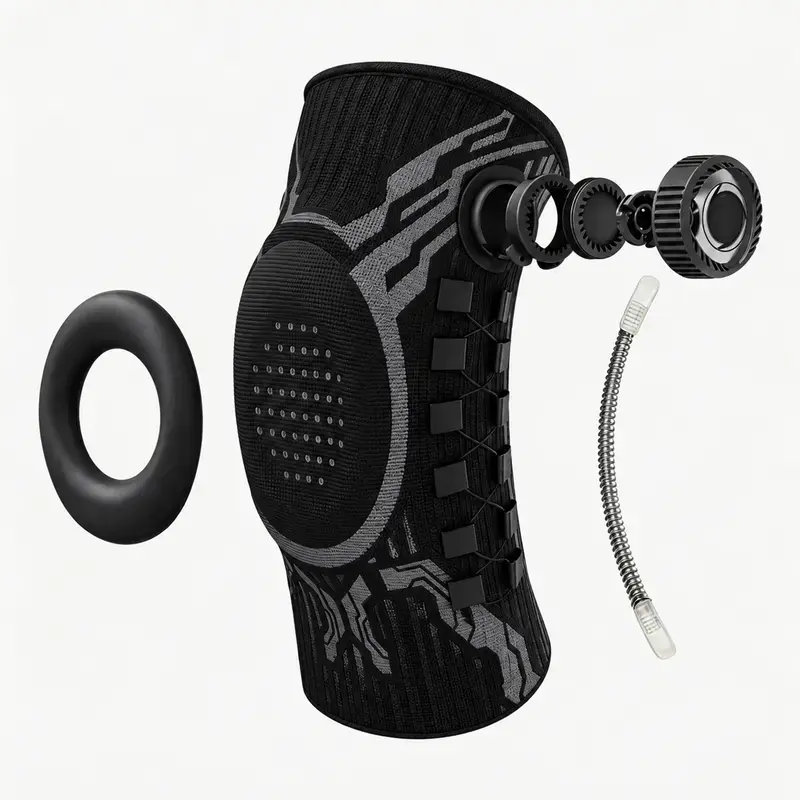 Dial Adjust Sports Knee Sleeve - Adjustable Compression Knee Brace, Breathable Support for Running, Gym & Daily Sports