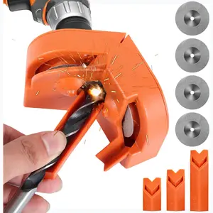 Drill Bit Sharpener Multipurpose Drill Bit Grinding Sharpener for All Bits Electric Drill Bit Sharpening Tool with Power Drill Drill Bit Sharpener Grinder Use for Hss Masonry Carbide Metal