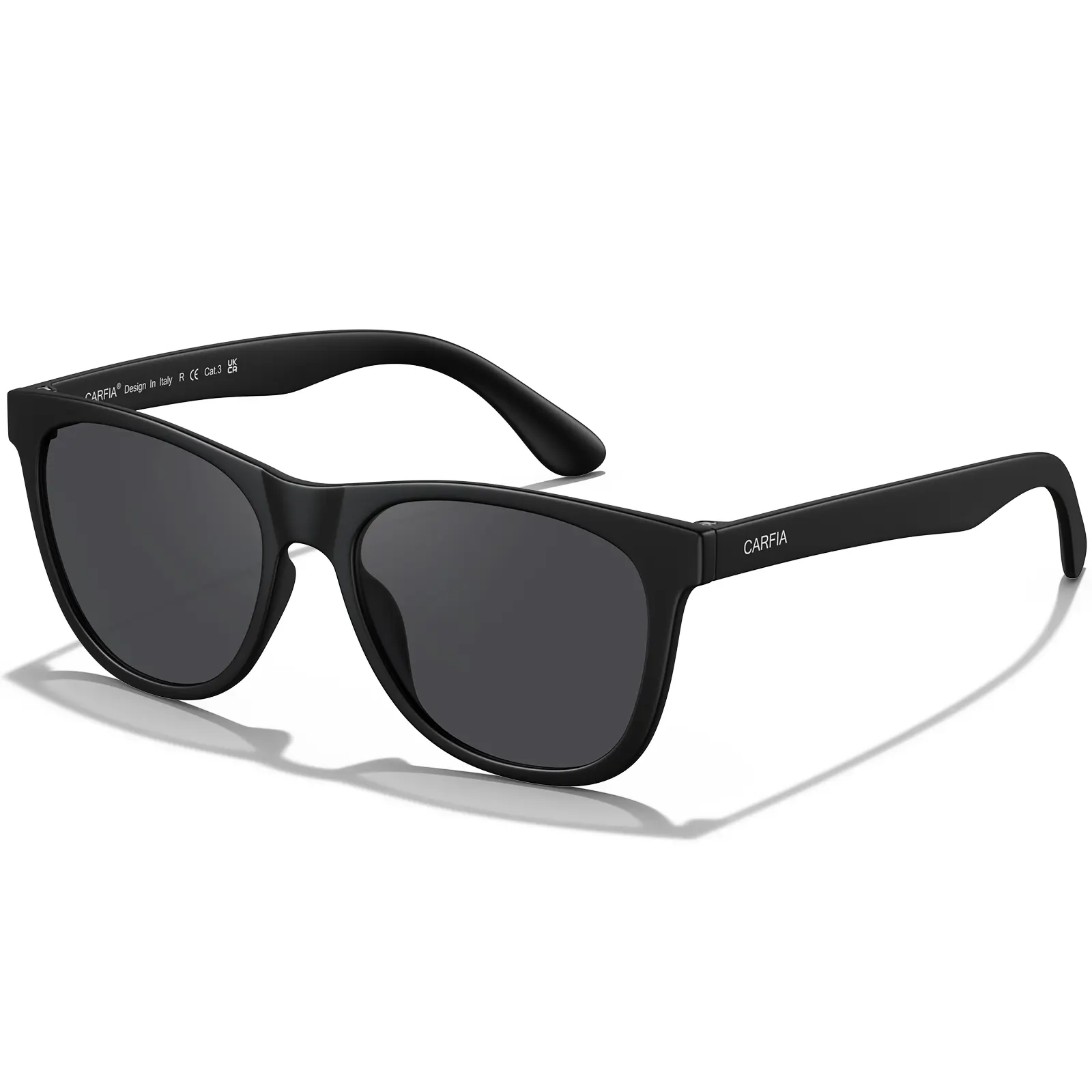 CARFIA Men's Polarized Sunglasses, Ultralightweight TR90 Square Frame for Sports & Driving, Crush-Resistant Anti-Glare Lenses with UV400 Protection, Male, Flexible, Sporting