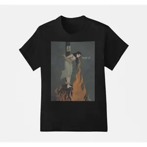 Witch Burning Shirt, Gothic Feminist Tee, Dark Humor Graphic T-Shirt, Rebellious Art Top, Witchy Statement Shirt, Edgy Gift Idea, Cotton Top